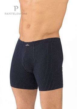Трусы мужские боксеры для больших мужчин Pantelemone PMHLB-1225, геометрия темно-синяя