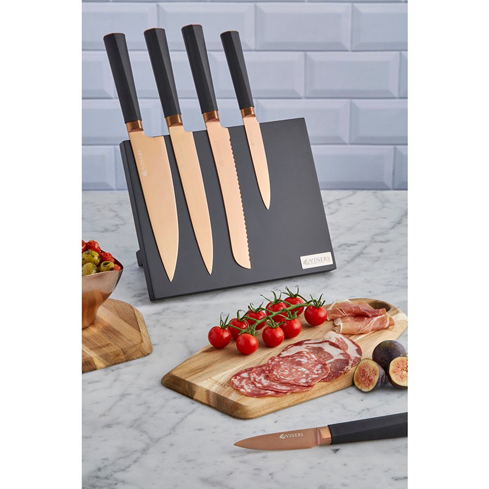Набор из 5 ножей и подставки Titan Copper
