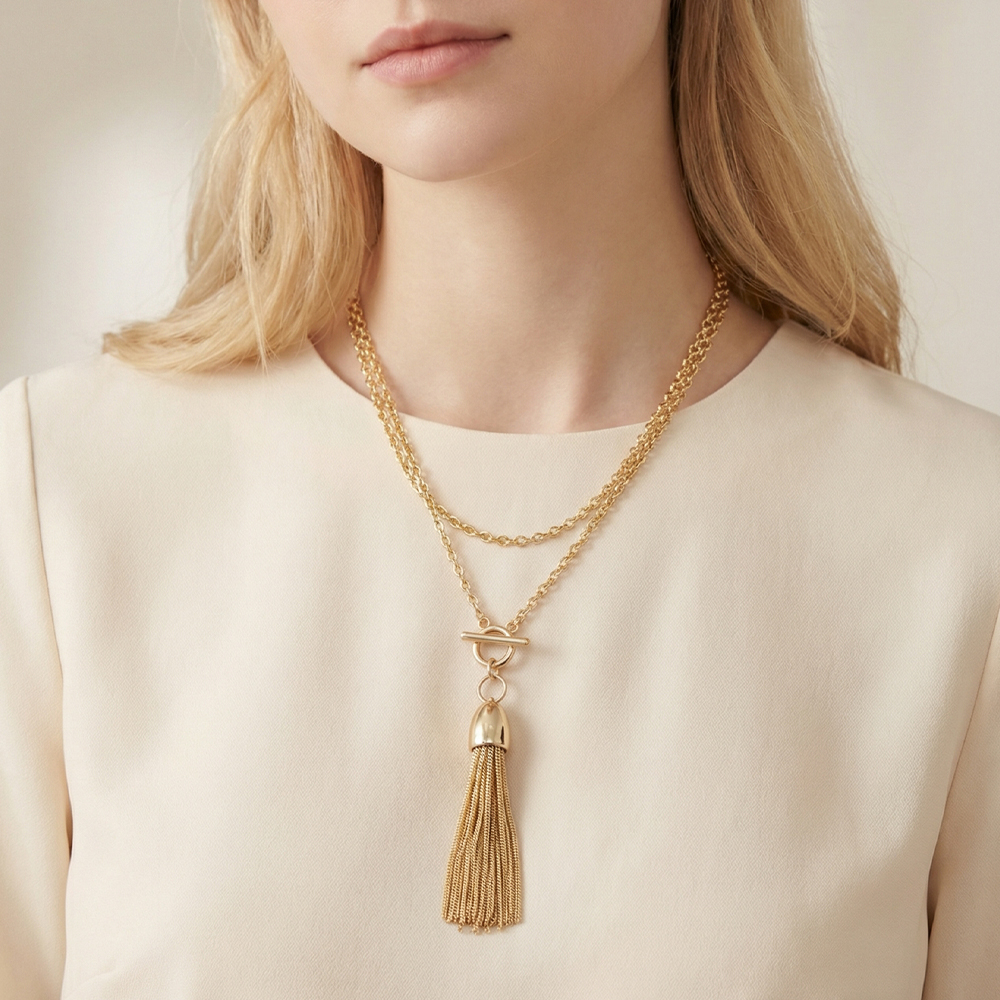 Колье Fiore Luna Tassel 80 см LN6084 G