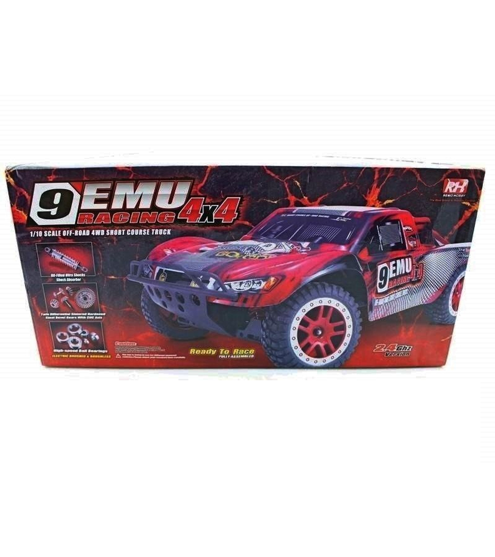 Радиоуправляемый шорт-корс Remo Hobby 9EMU TWINS MOTOR (красный) 4WD 2.4G 1/8 RTR