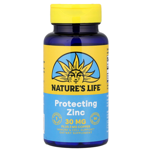 Nature's Life, защитный цинк, 50 капсул