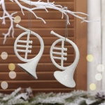 Подвеска «Музыкальная вечеринка» 12 см (набор 2 шт), Белый