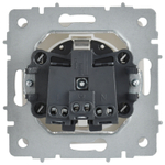 BRITE Розетка 1-местная с заземлением с защитными шторками и крышкой 16А IP20 РСбш10-3-БрАБ арктический белый IEK