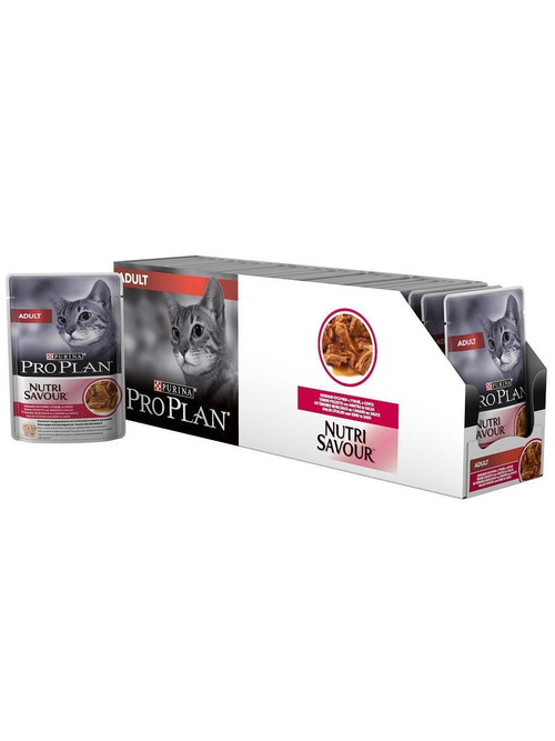 Влажный корм Pro Plan Adult для взрослых кошек, утка в соусе, 26 шт x 85 г
