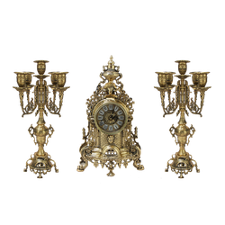 Bello De Bronze Каминные часы с канделябрами "Париж", "золото"