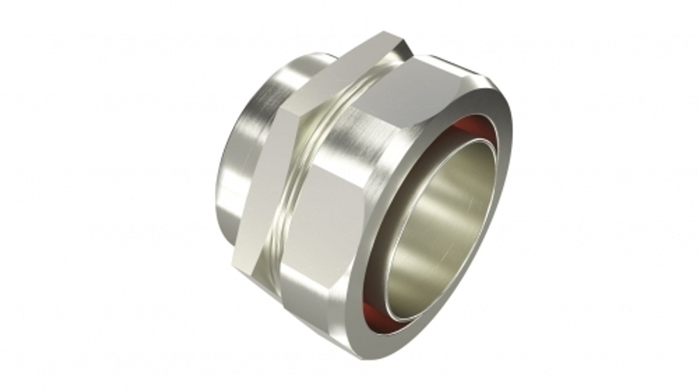 Взрывозащищенная Ex e муфта металлорукав-коробка. 35 мм. M40 х1,5Никелированная латунь. IP66/67