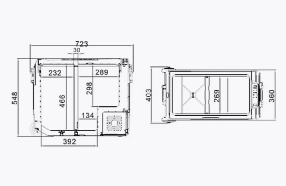 Автохолодильник Alpicool T60 - 2х камерный