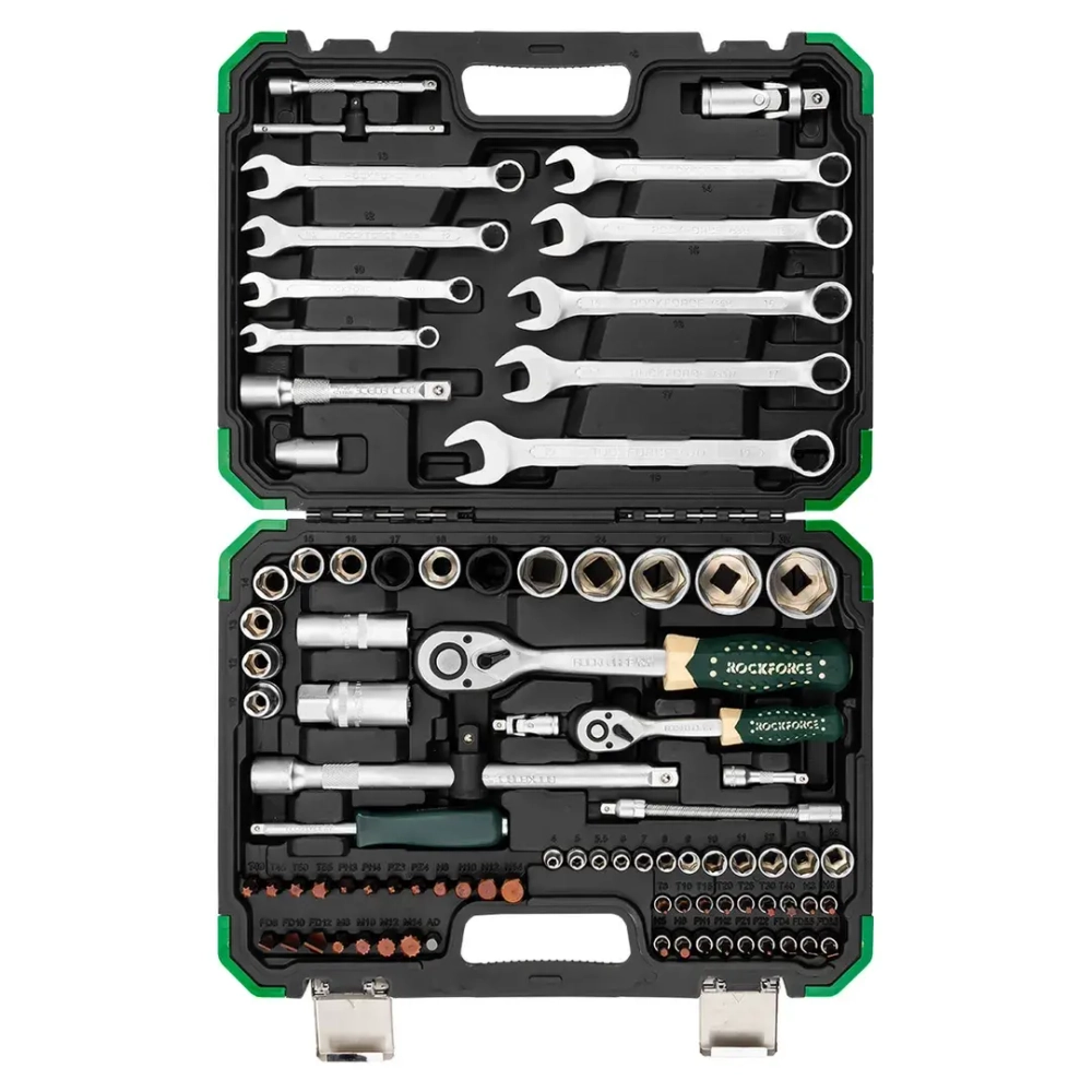 Набор инструментов 82+6пр. 1/4''1/2''6pt RockFORCE RF-4821-5 GOLD