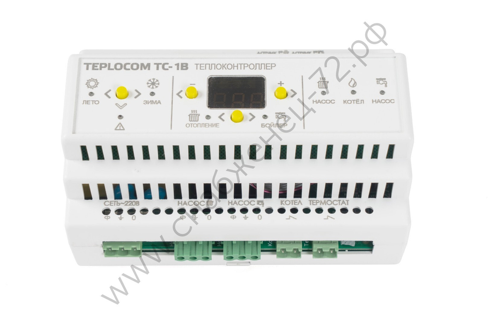 Теплоконтроллер TEPLOCOM Бойлер TC-1B для сист отопл и ГВС, упр котлом и насосами