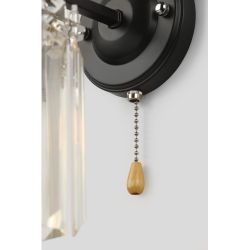 Бра светильник Rivoli June 1062-401 настенный 1хЕ27 60 Вт хрусталь с выключателем | Хрусталь