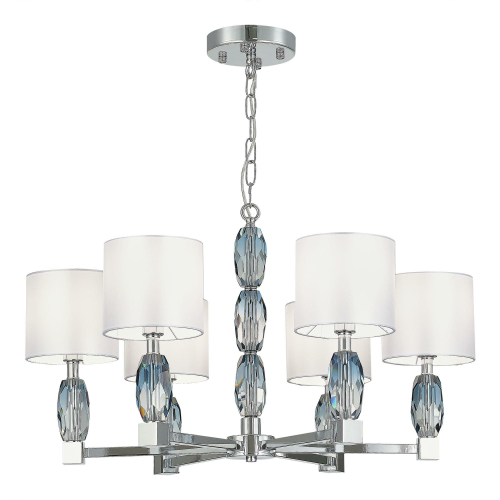 SL1759.103.06 Люстра подвесная ST-Luce Хром, Голубой/Белый E14 6*40W