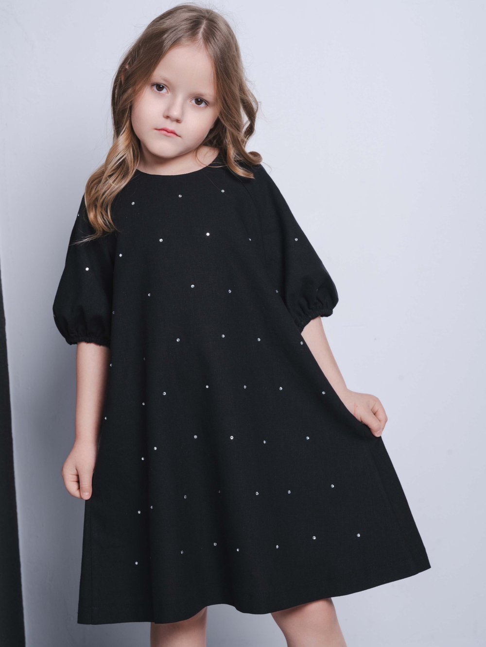 Платье льняное для девочки 7-14 лет