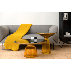 Столик кофейный Berg Odd 75см черный/желтый