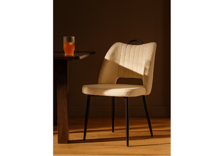 Стул на металлокаркасе Woodville Barton beige, black