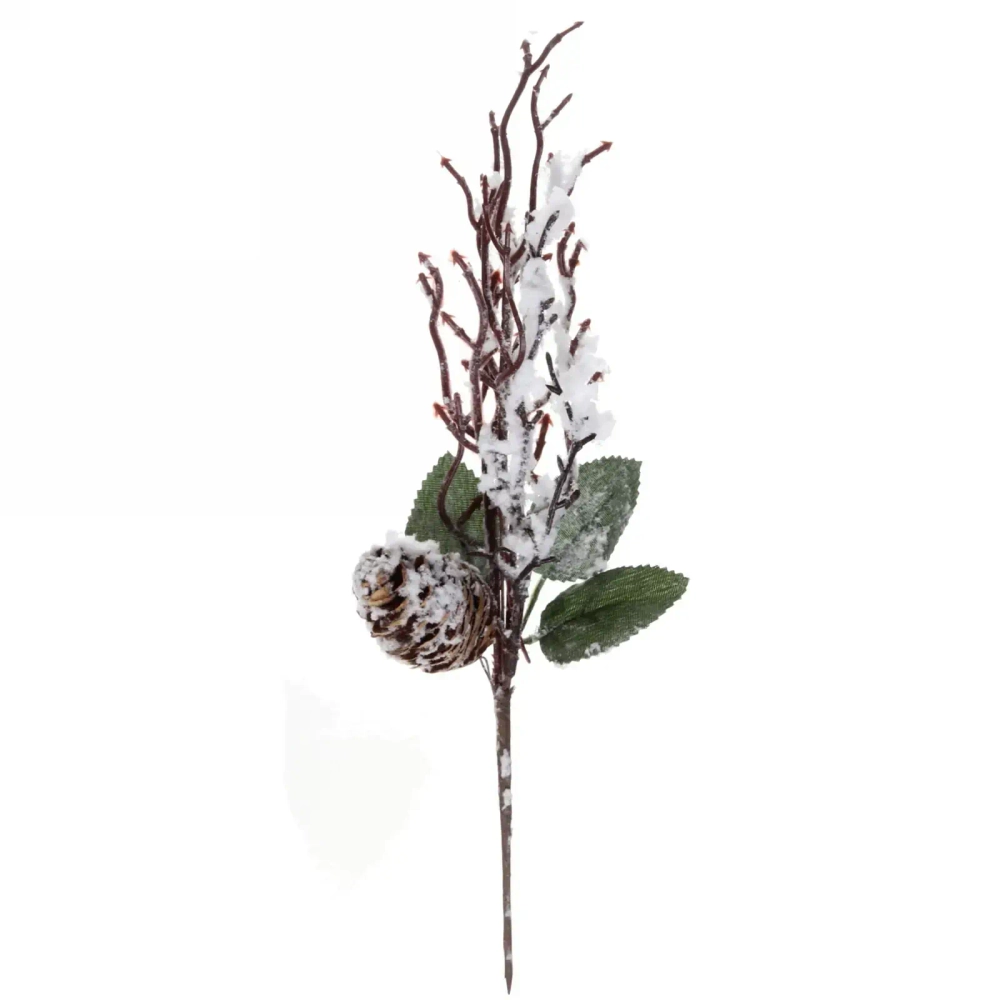 Ветка хвойная «Снежная ветвь» 35 см, Белый