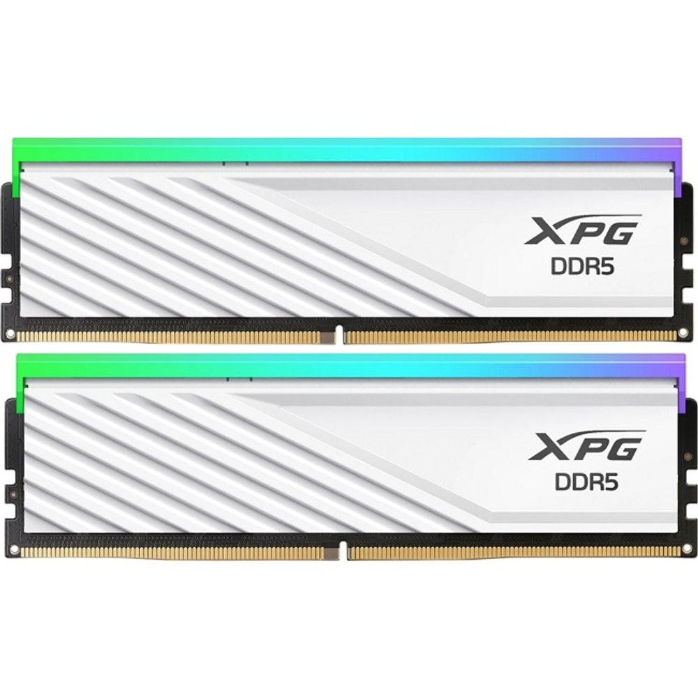 Модуль памяти DIMM DDR5 32Gb, 6000Mhz, 2x16Gb, ADATA XPG Lancer Blade RGB White (AX5U6000C3616G-DTLABRWH)