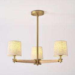 Люстра на штанге Imperiumloft Jorgenson Beige/Light wood STAVRA01