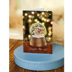 Дизайнерская открытка «Счастливого Нового года! - Снежный шар»