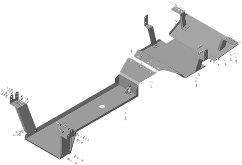 Защита Радиатора, двигателя, КПП, раздаточной коробки. 3 мм, Сталь. для Isuzu NPS 75 2020-н.в. MOTODOR.26417