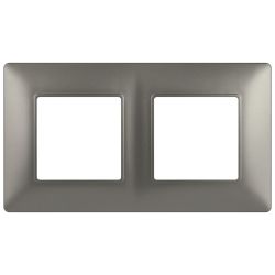 Рамка для розеток и выключателей ЭРА Elegance 14-5002-16 на 2 поста, титан