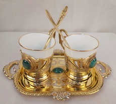 Кофейный набор на 2 персоны "Малахит" № 3