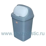 Контейнер для мусора РОЛЛ ТОП 15л Мраморный 0,488,27х0,235м