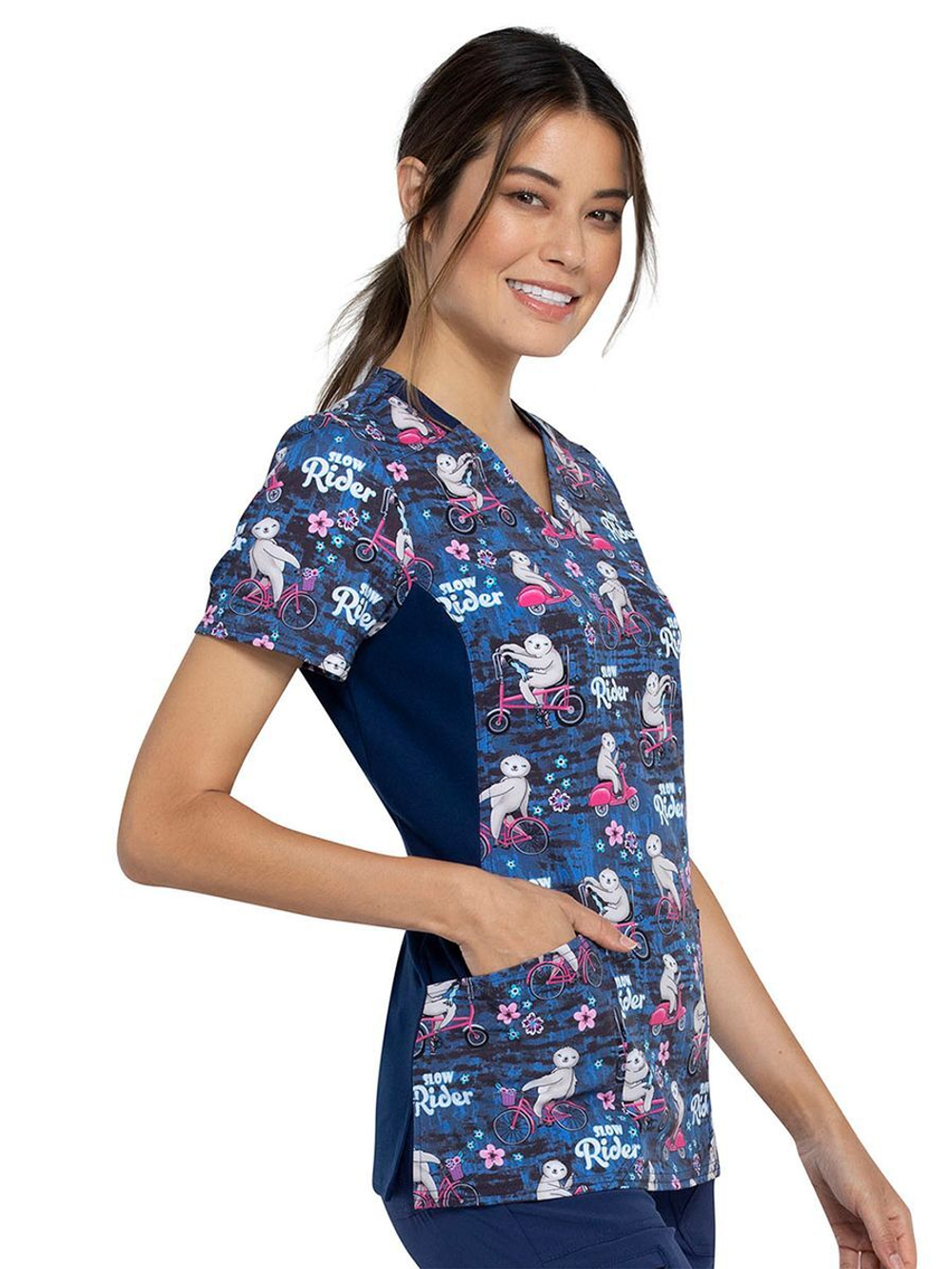 Топ медицинский женский Cherokee CK642, ленивец, XL