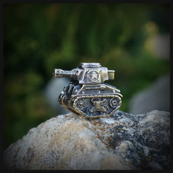 Темлячная бусина "Танк RAGE" для ножей , латунь