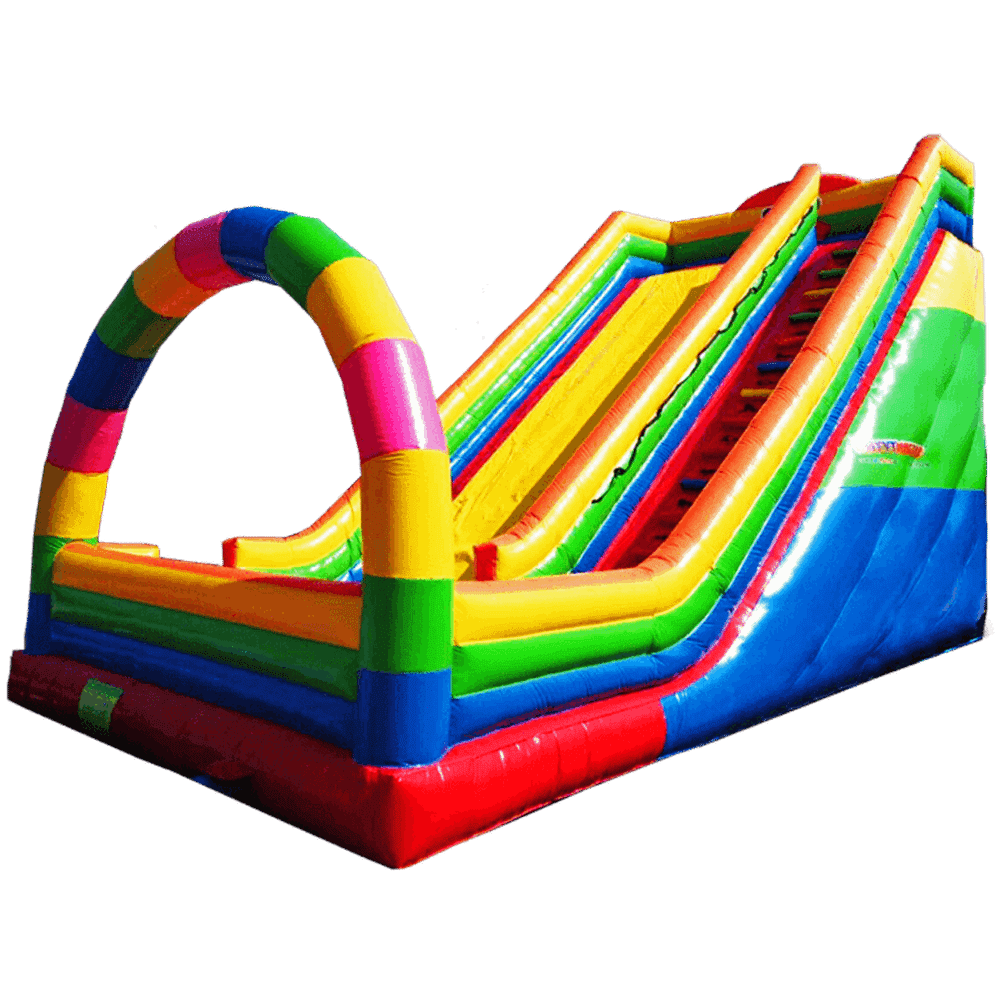 Детский надувной батут-горка "Без радуги никуда" 14*5*9 м