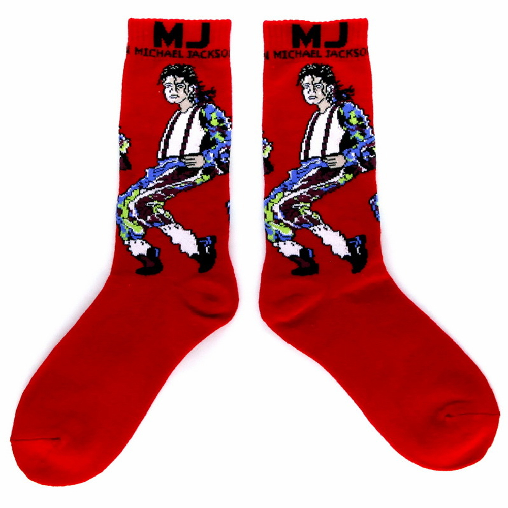 Носки Michael Jackson (красные, длинные )