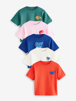 Футболка для мальчика Next E63-196, 5 шт., Зеленый, Синий, Оранжевый