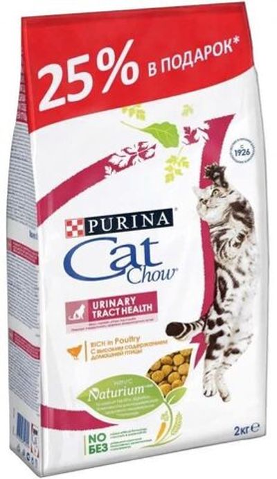 Сухой корм Cat Chow® для взрослых кошек с домашней птицей, здоровье мочевыводящих путей, пакет 1,5+0,5 кг