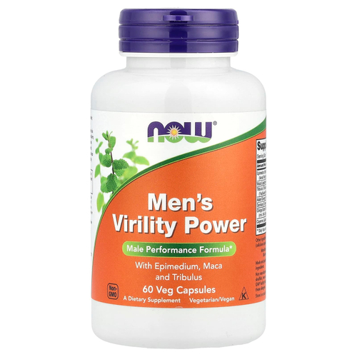 NOW Foods, Men's Virility Power, 60 растительных капсул