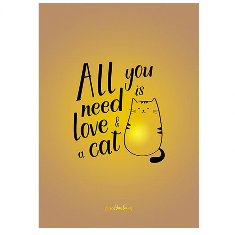 Ежедневник недатированный, А5, Апплика, 7БЦ, глянц. ламинация, мелован. картон, 128 л, &quot;Любовь и кошки&quot;