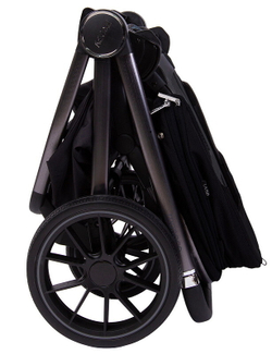 Детская коляска Peppy Monaco GP 3 в 1 с автокреслом Verona Black черный, рама темно-серая
