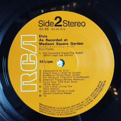 Винтажная виниловая пластинка LP Elvis Presley As Recorded At Madison Square Garden (Japan 1972) (Obi) SX-86