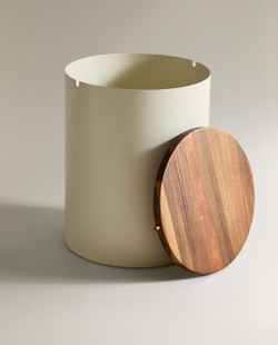 Zara Home ведро для мусора, дерево, чёрный