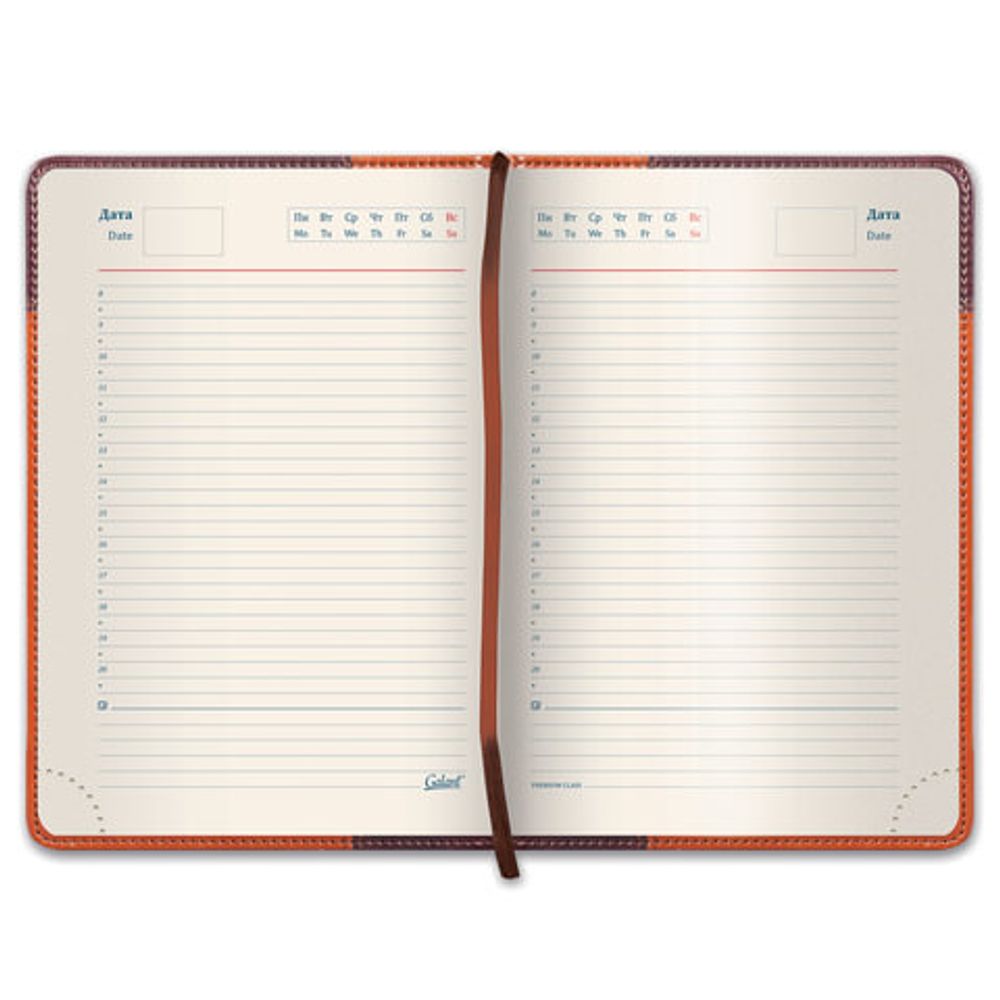 Ежедневник недатированный А5 (148х218 мм) GALANT "Kassel", 160 л., комбинированная кожа, коричневый/светло-коричневый, 126273