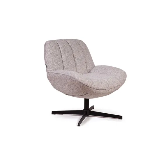 Крутящееся кресло Mateo, светло-серое букле