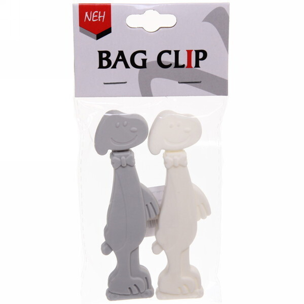 Зажим для пакета 11см «Песики» 2шт