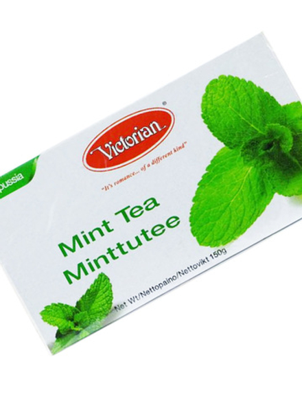 Зеленый чай с мятой VICTORIAN Mint Tea 100 пак., свежий, охлаждающий вкус, высший сорт