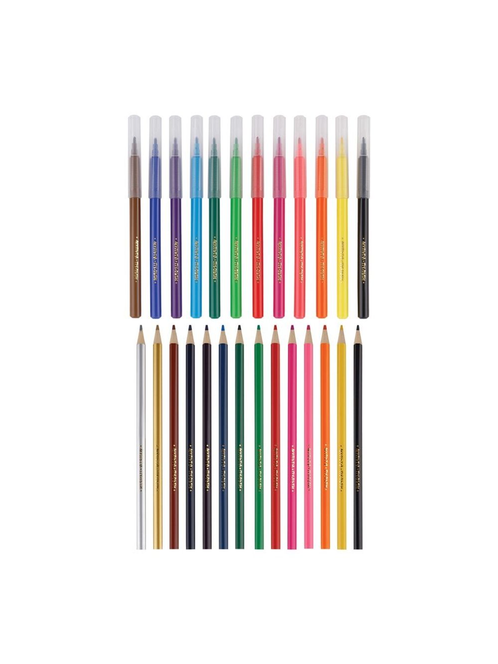 Набор для рисования Мульти-Пульти, 12 фломастеров, 14 карандашей, пласт. футляр