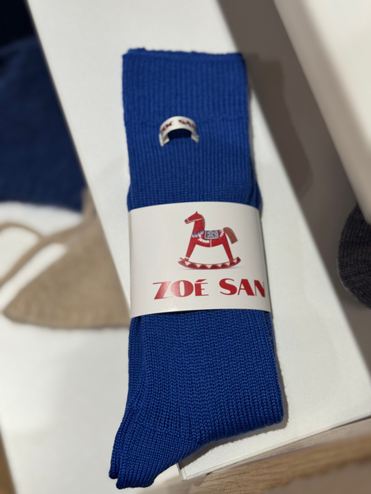 Шерстяные носки синего цвета