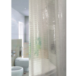 Штора для ванной комнаты ZALEL рисунок 3D 180*180 PVA 009 бежевая