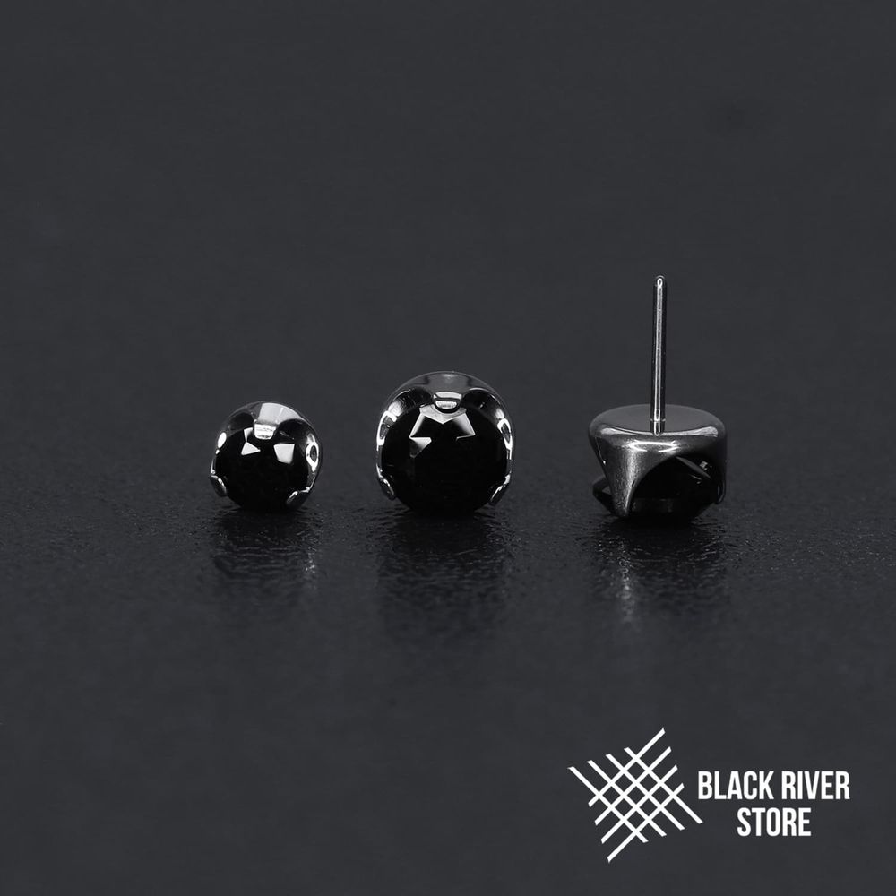 Flat Faceted Black Onyx Б/Р