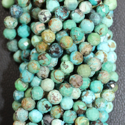 Бирюза натуральная ювелирная огранка 3мм 5мм