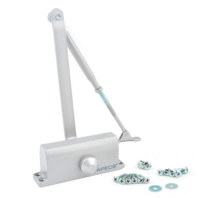 Доводчик Апекс c ФИКСАЦИЕЙ DC-20.2/0850/045/ F -A1-SL серый до 45кг фиксация 90гр