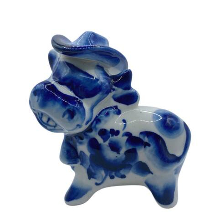 Фигурка Бычок ковбой гжель