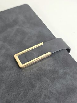 Блокнот органайзер А5 на кольцах 96 л. на магните в линейку гранитно-серый(5919-4)