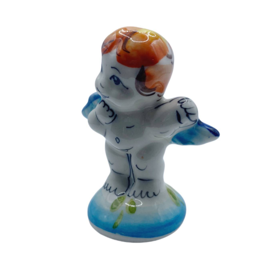 Фигурка Амур цветная гжель